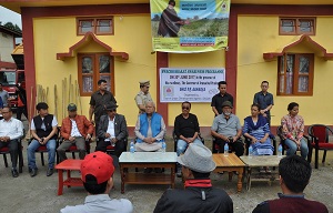 The Governor of Arunachal Pradesh Shri P.B. Acharya participate in the cleaness drive organised by the District Administration under Swachh Bharat Mission (SBM) at Zero on 30th June 2017.